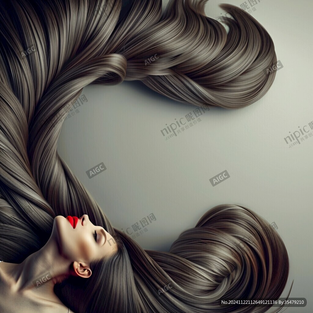 披發(fā)美女背景
