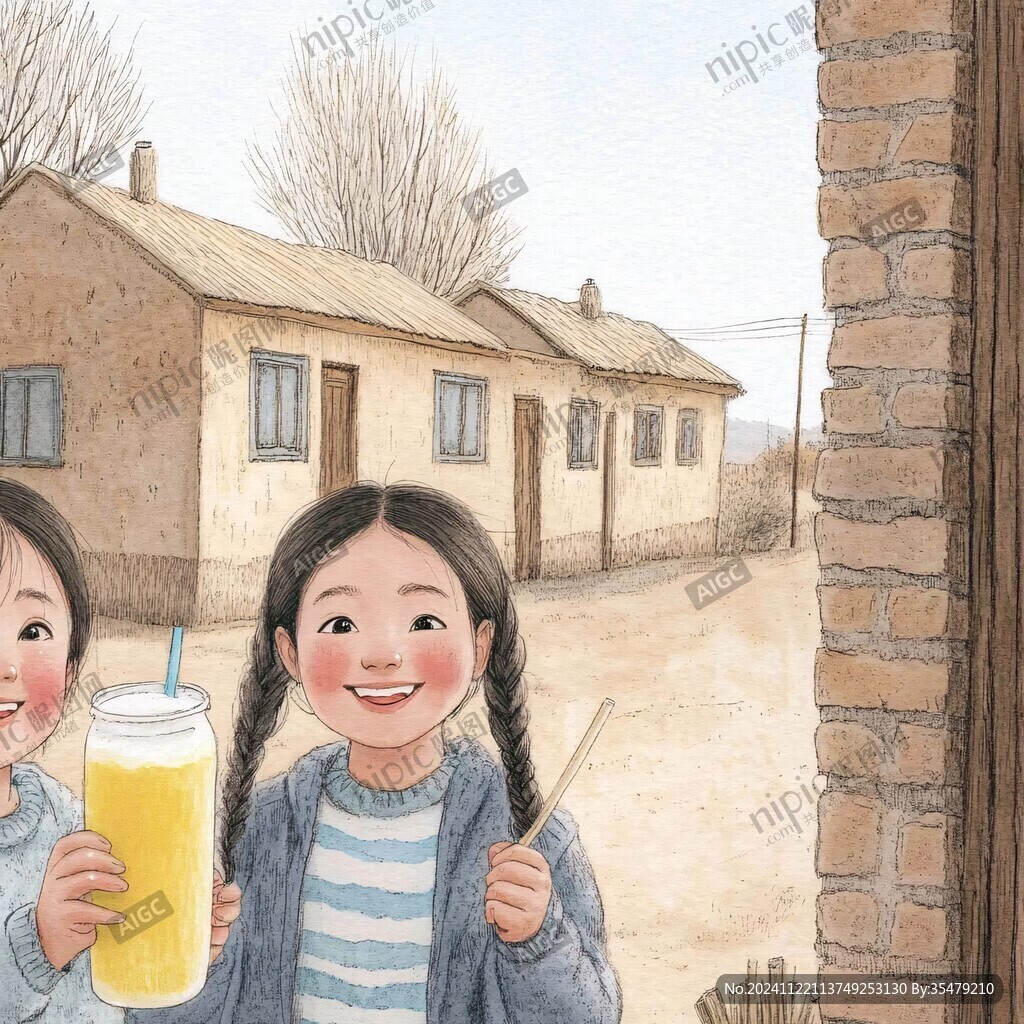 小時候場景插畫