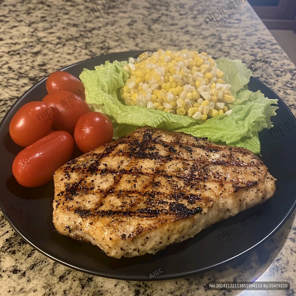 健身餐香煎雞胸肉