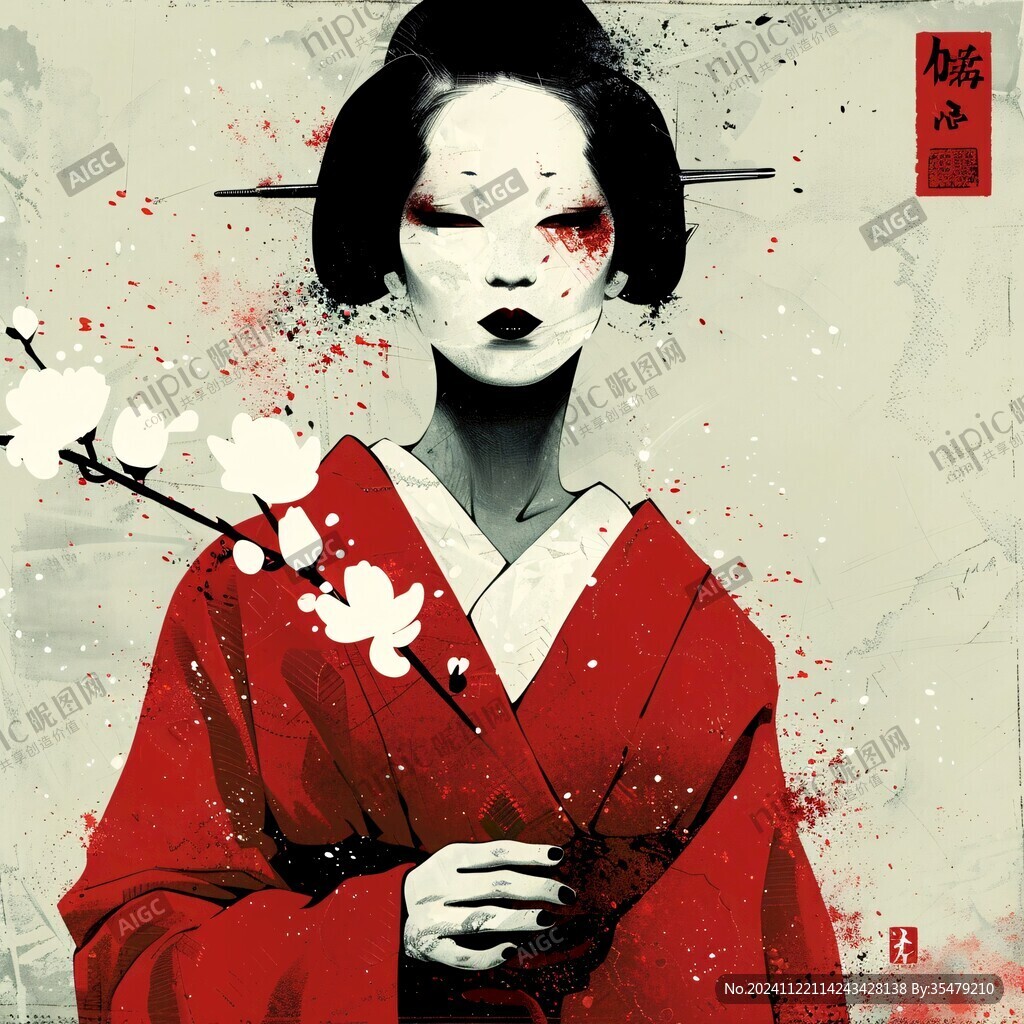 插畫藝妓
