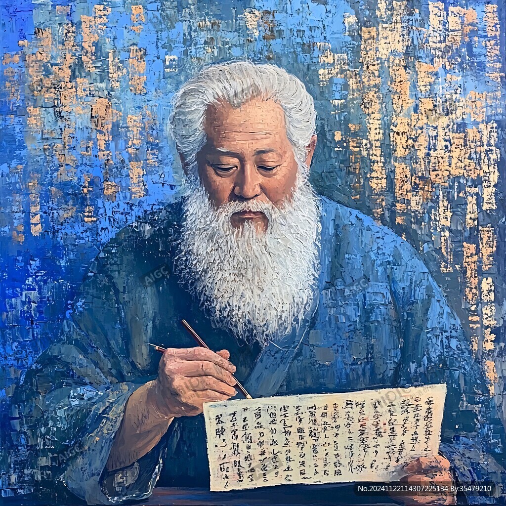 張大千書畫館李冰畫像
