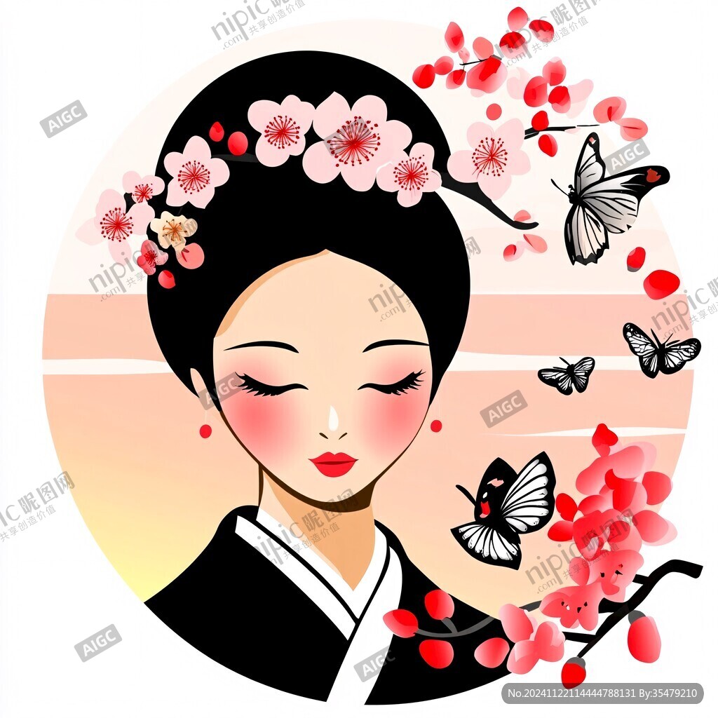 日本藝妓素材