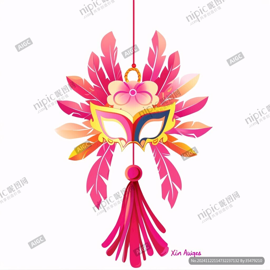 手繪花燈插畫