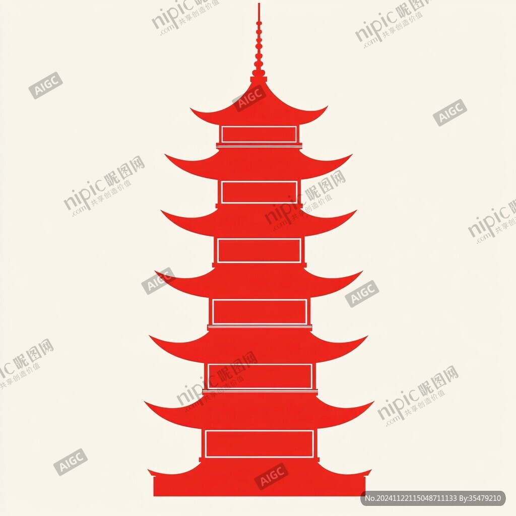 雷鋒塔插畫