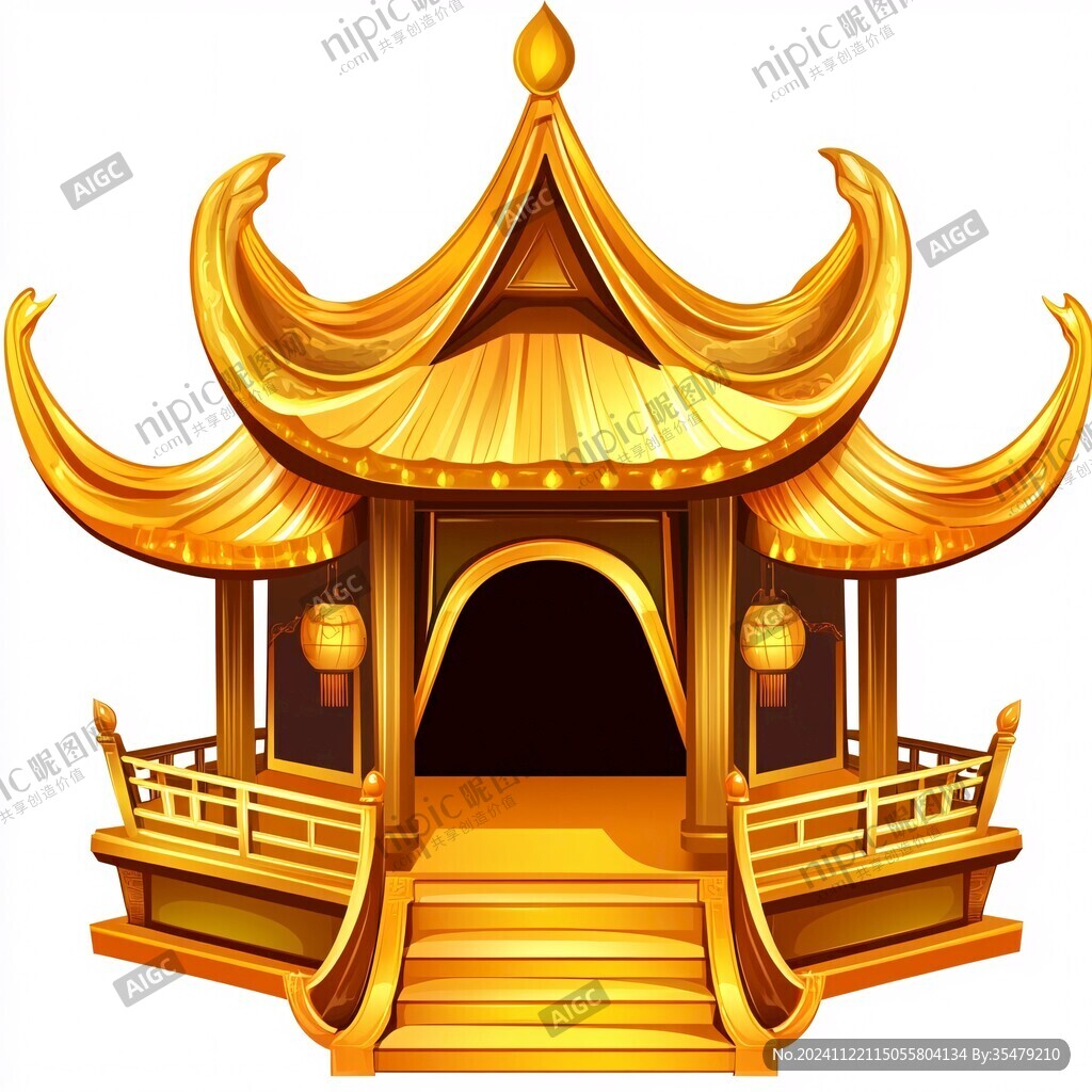 金線古建筑閣樓