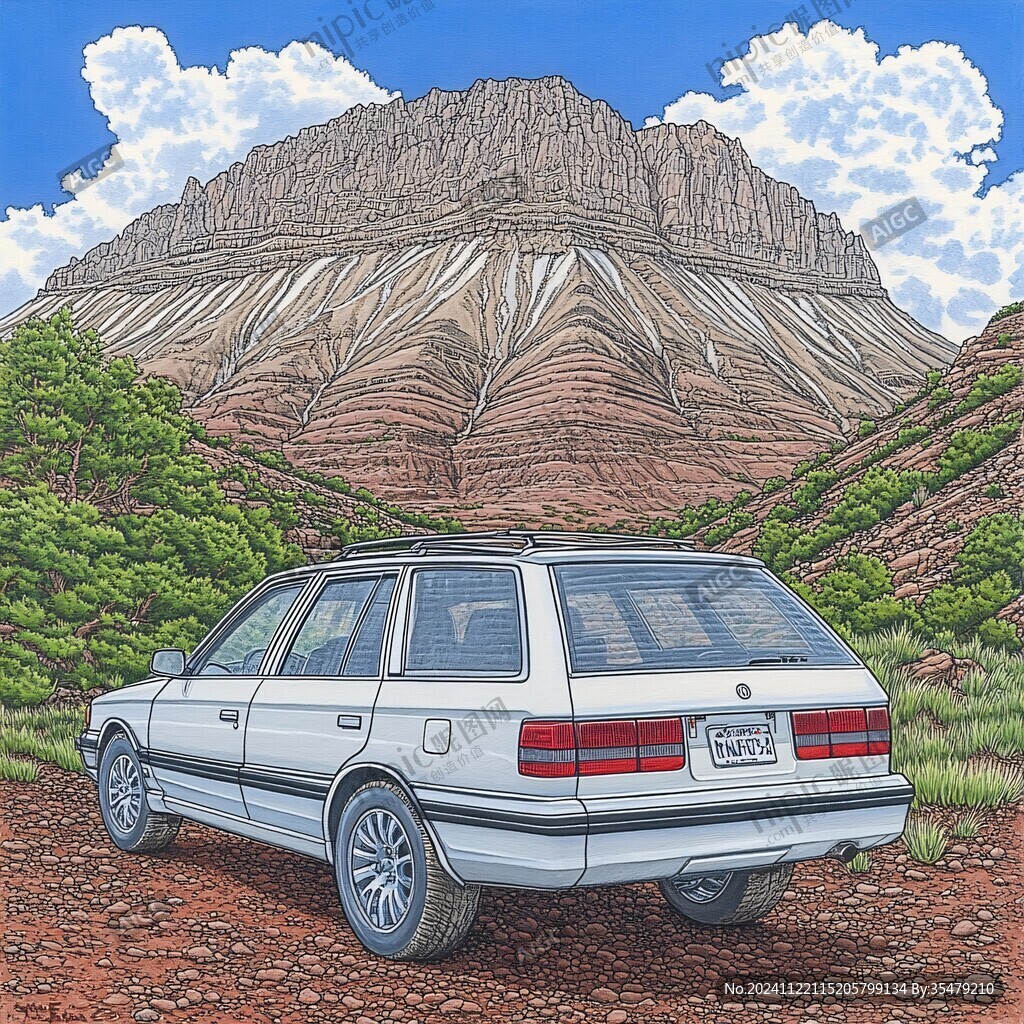 汽車風(fēng)景畫