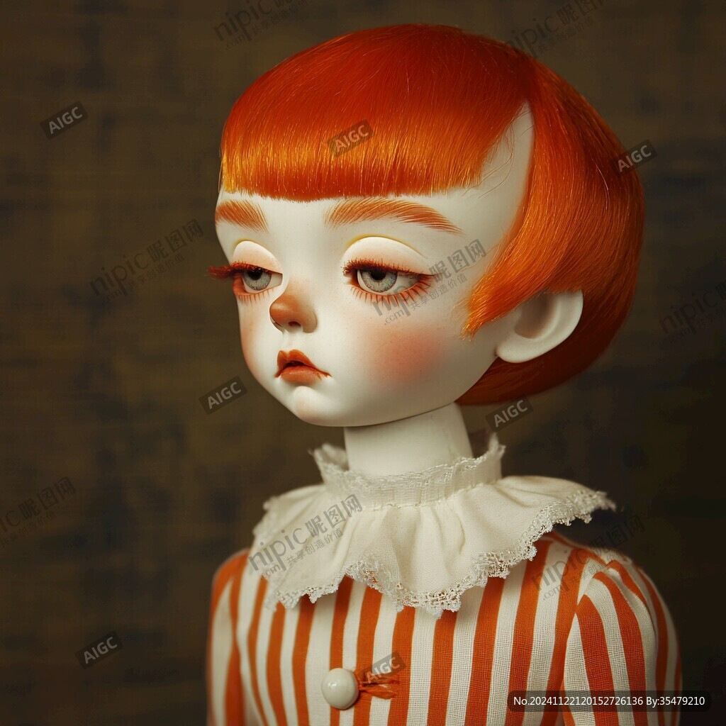 橘紅色假發(fā)套