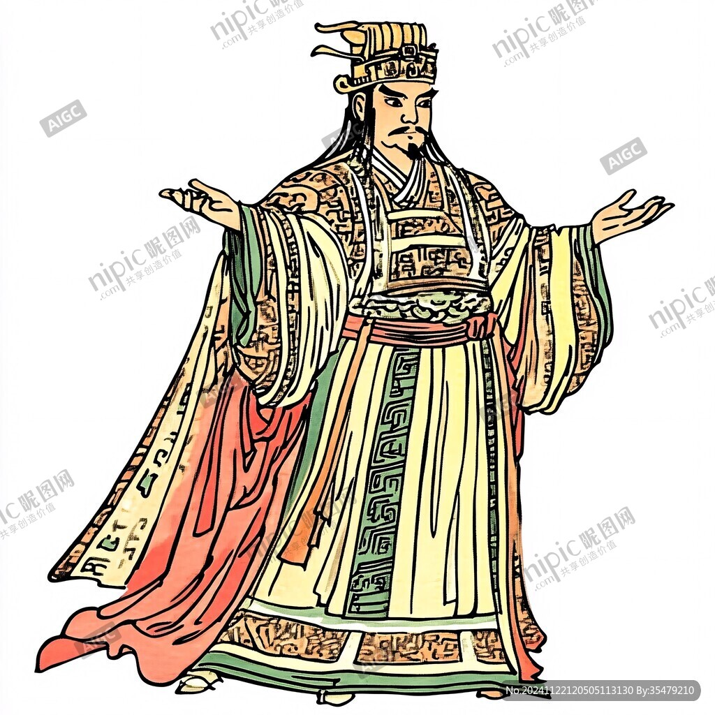 手繪皇上卡通