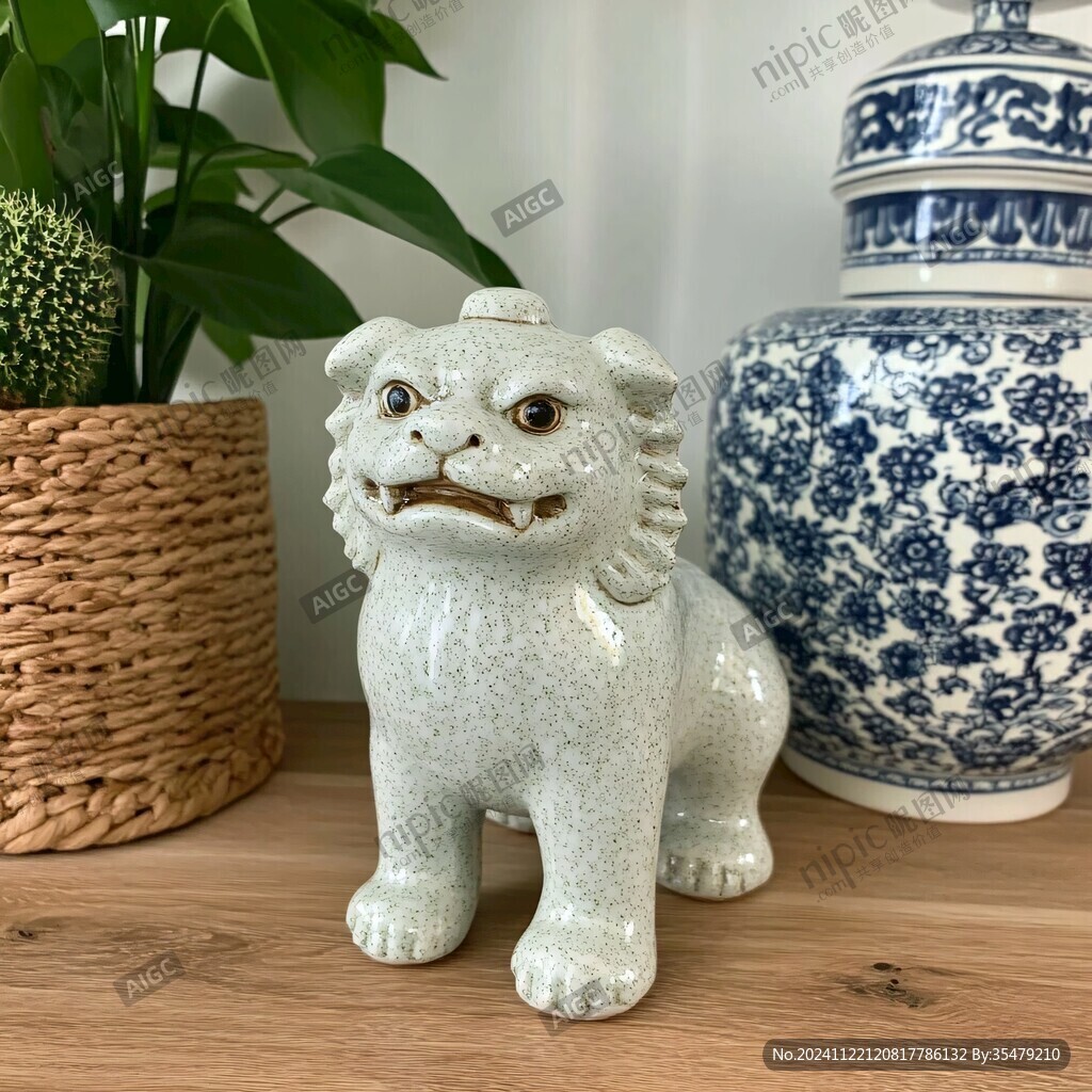 青瓷獅形香薰