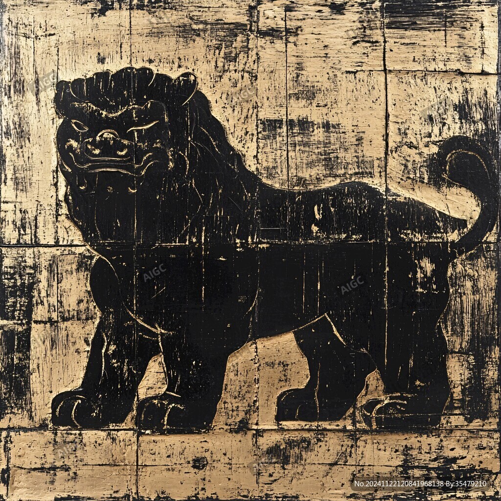 獅紋畫像磚