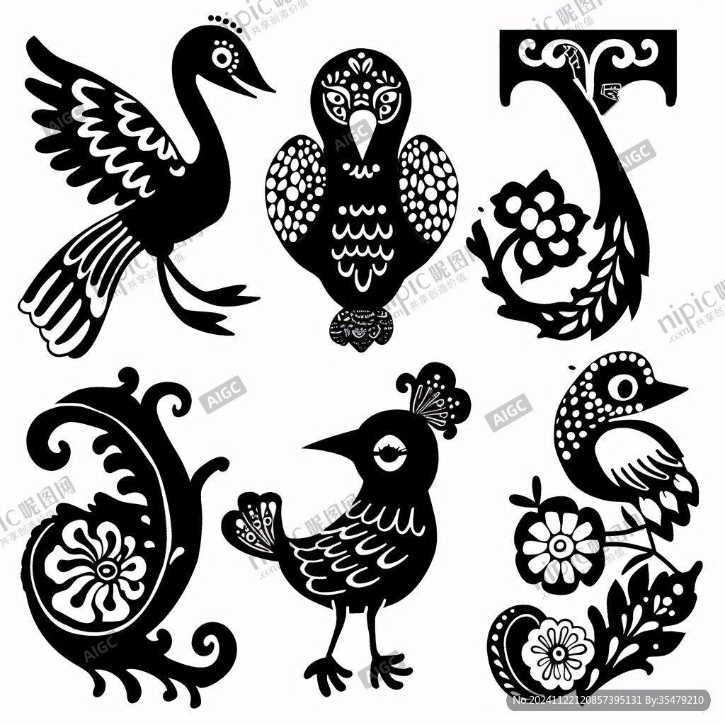 民族風(fēng)花鳥圖騰