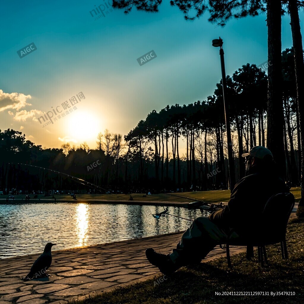 坐看夕陽