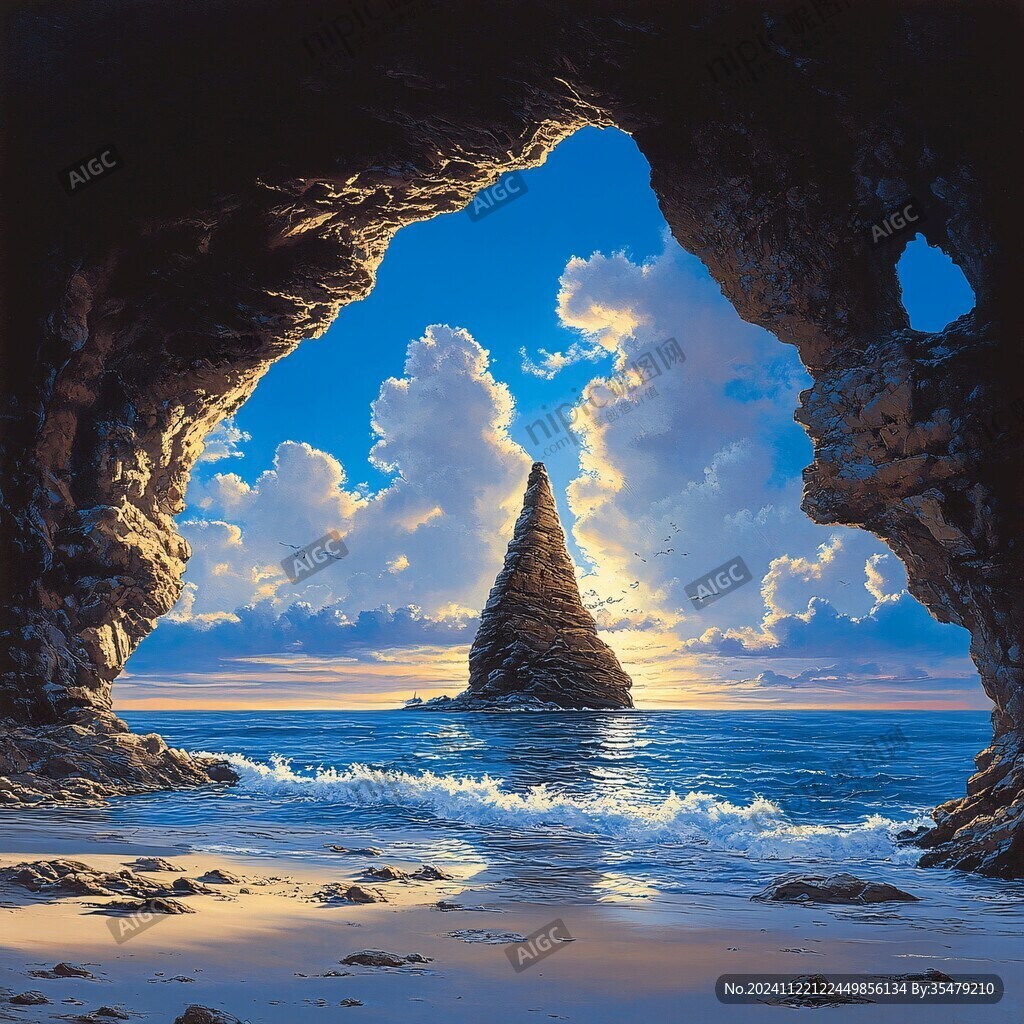 海景立體畫