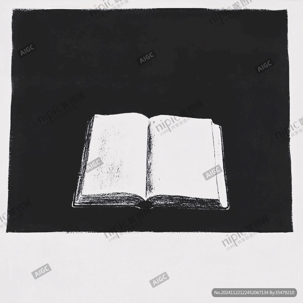黑色純底色翻開(kāi)的書(shū)