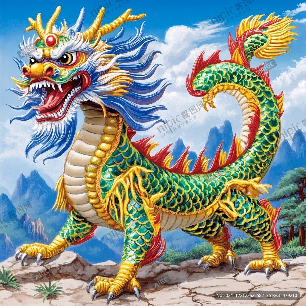 龍年插畫手繪龍