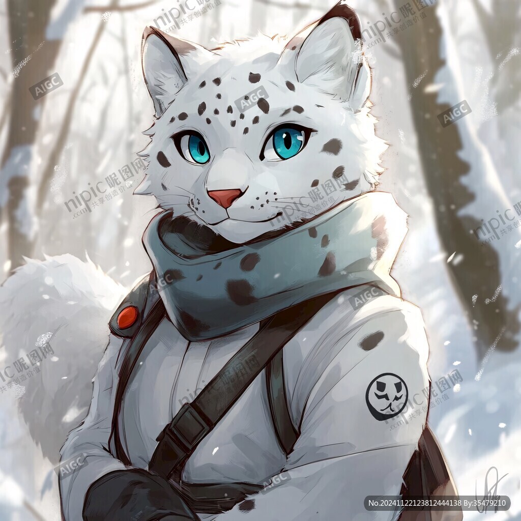雪豹卡通形象