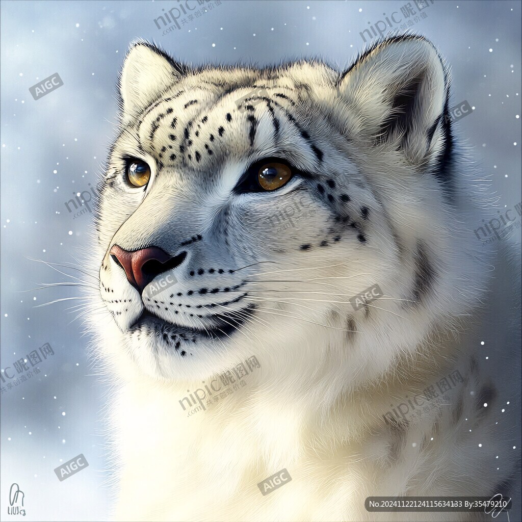 雪豹插畫