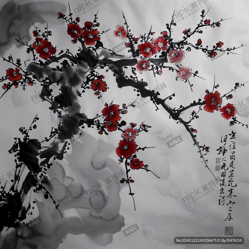 紅梅報喜圖
