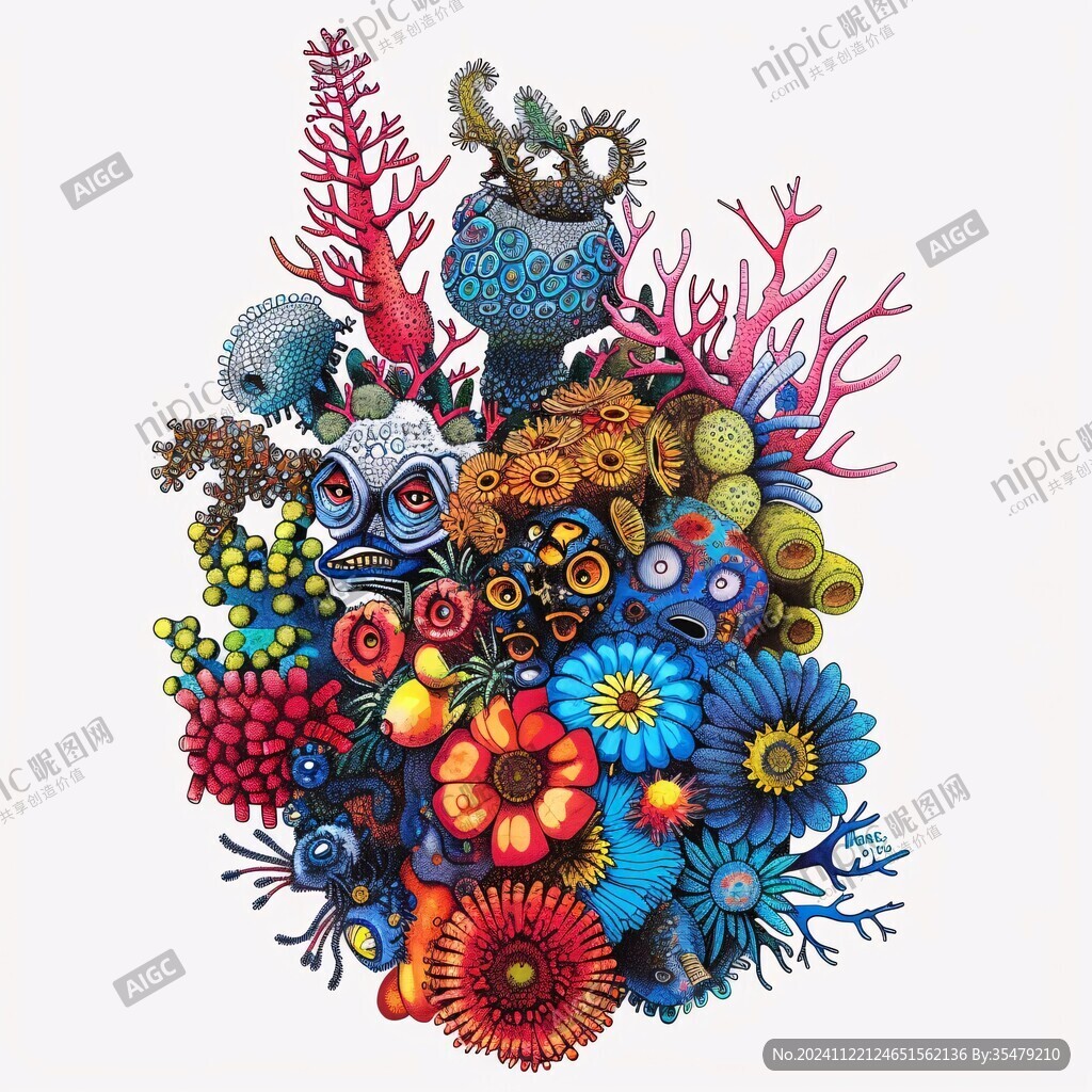 珊瑚礁插畫