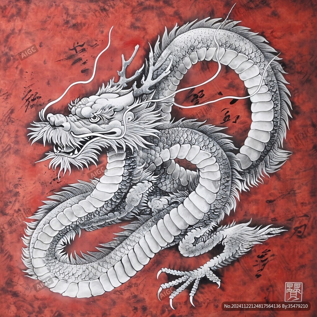 工筆手繪龍