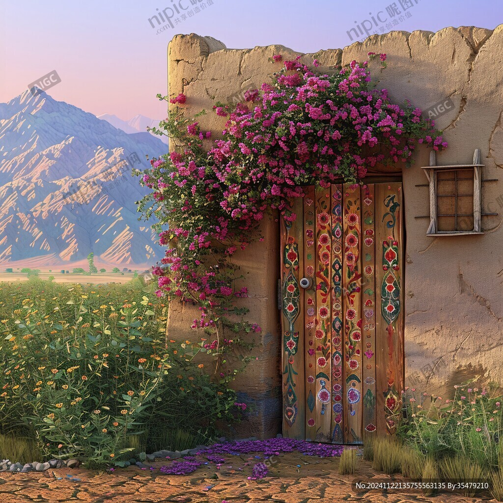 花叢中的小屋