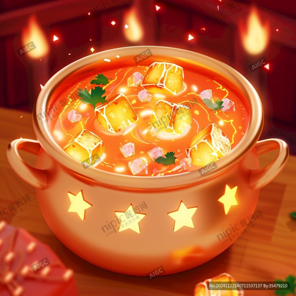 貓耳朵湯插畫