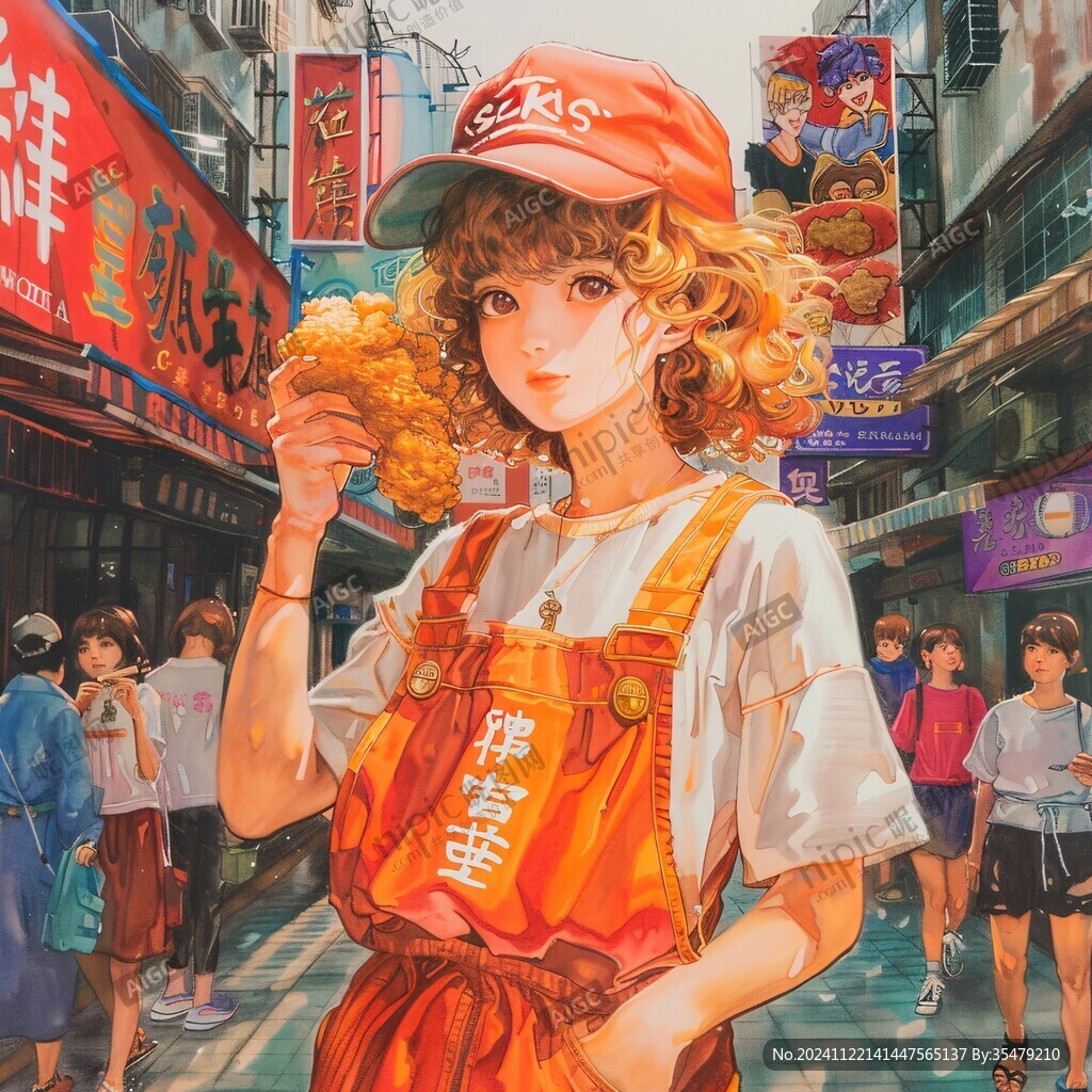炸雞高手插畫