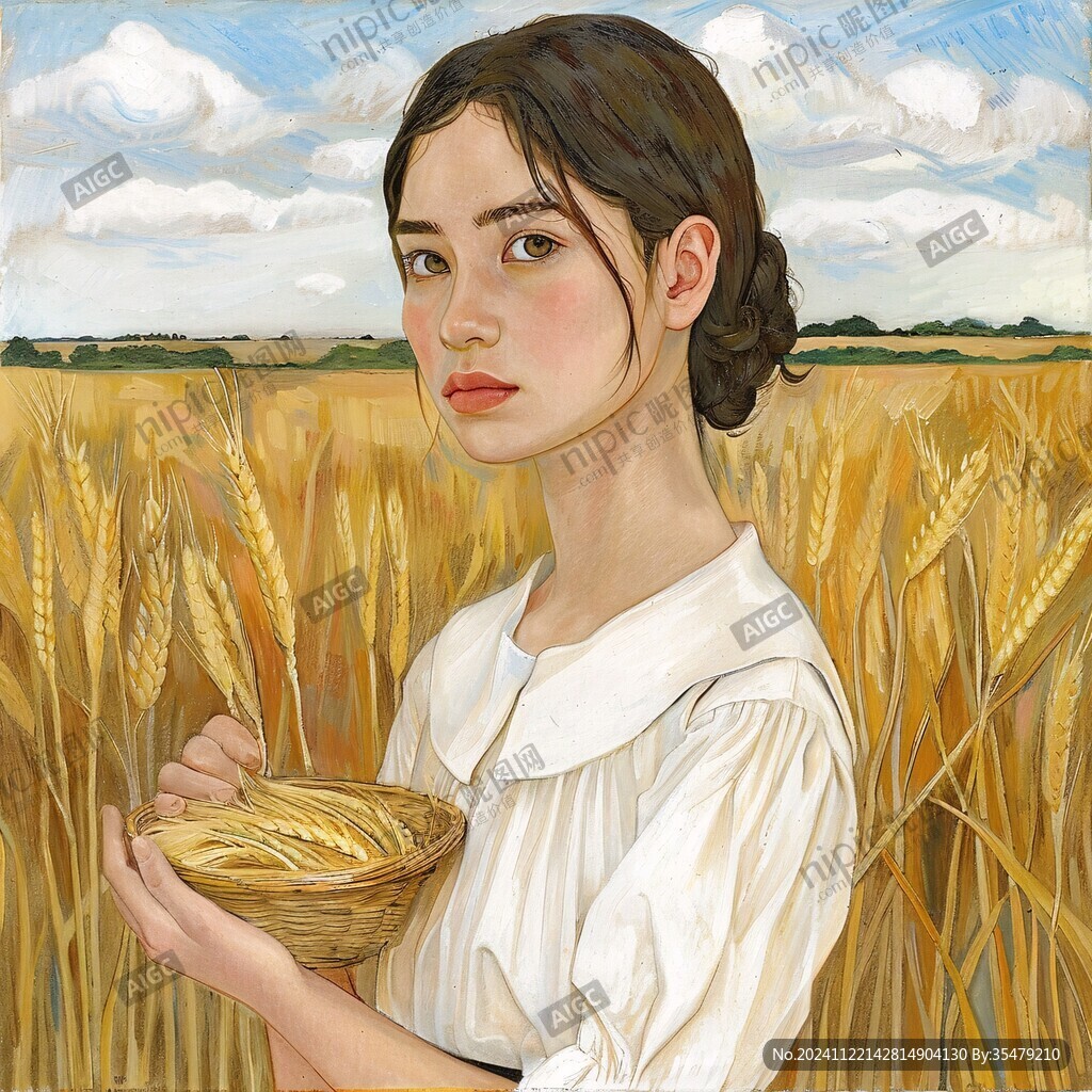 手繪莜麥插畫