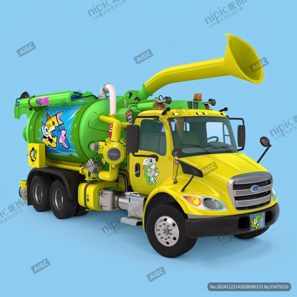 卡通攪拌車