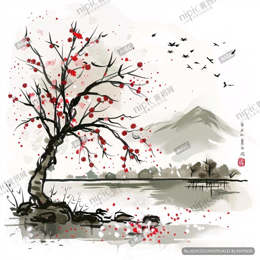 水墨春夏秋冬