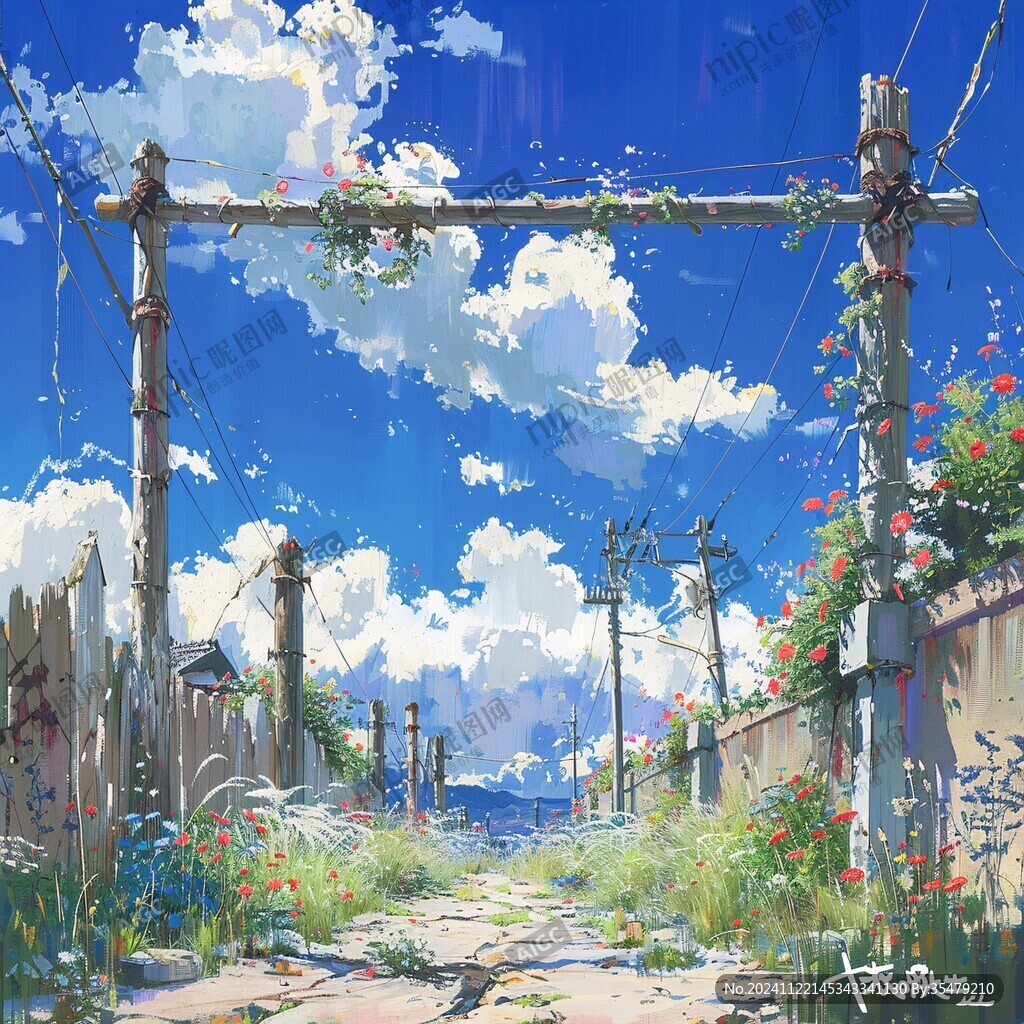 動漫場景插畫