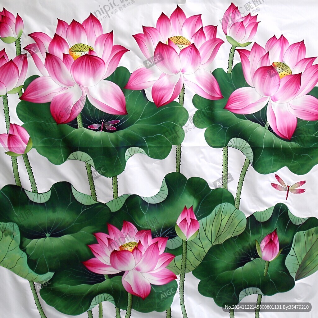 仿真荷花荷葉