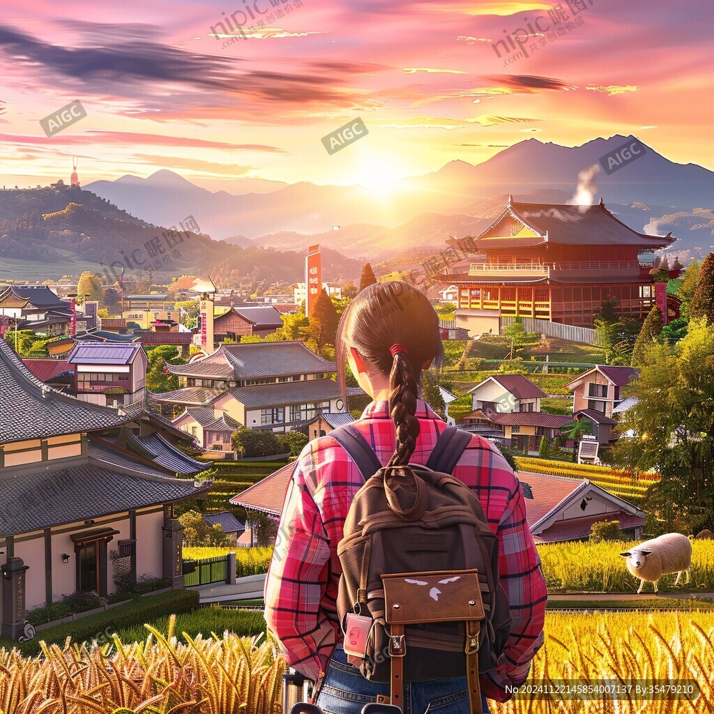 秋天稻田旅游