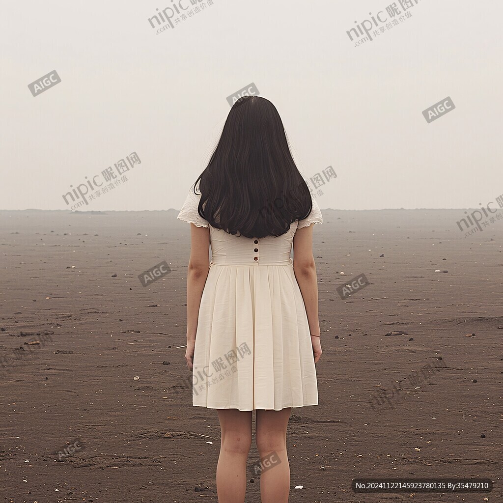 女孩背影人像素材