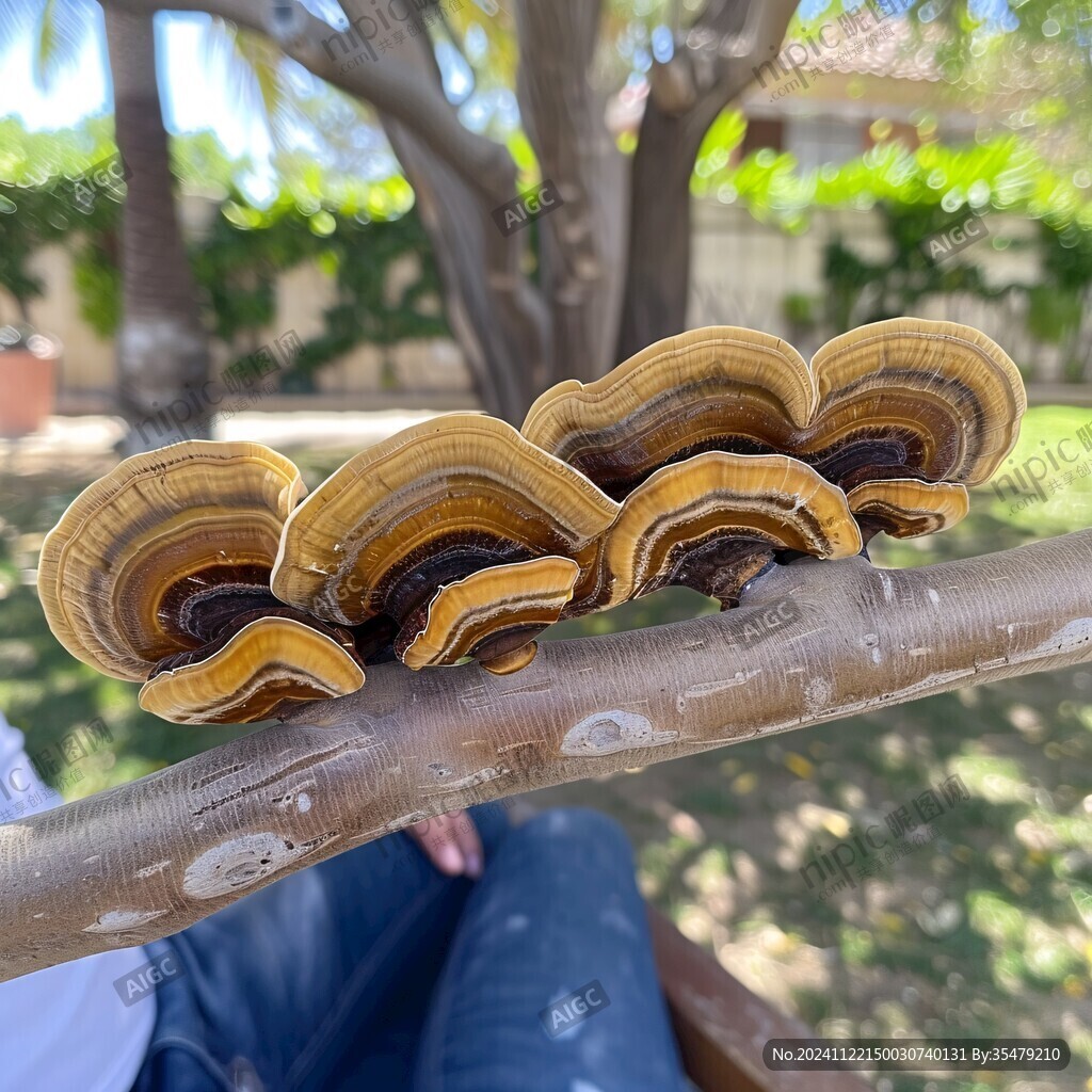 粘在樹上的蝸牛殼