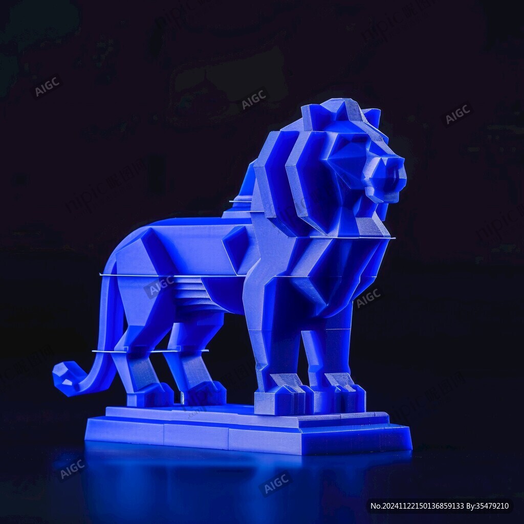 建筑陶立獅像