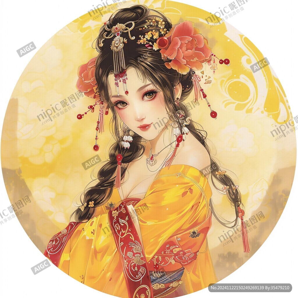 貂蟬拜月古典美女