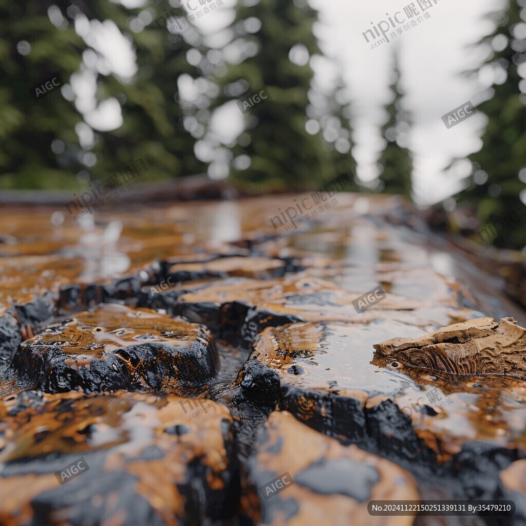 雨后雪松