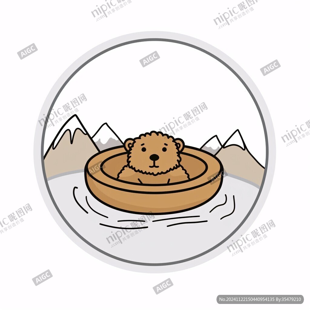 萌寵小熊杯墊圖案