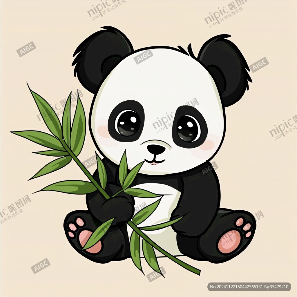 原創(chuàng)卡通熊貓動物插畫
