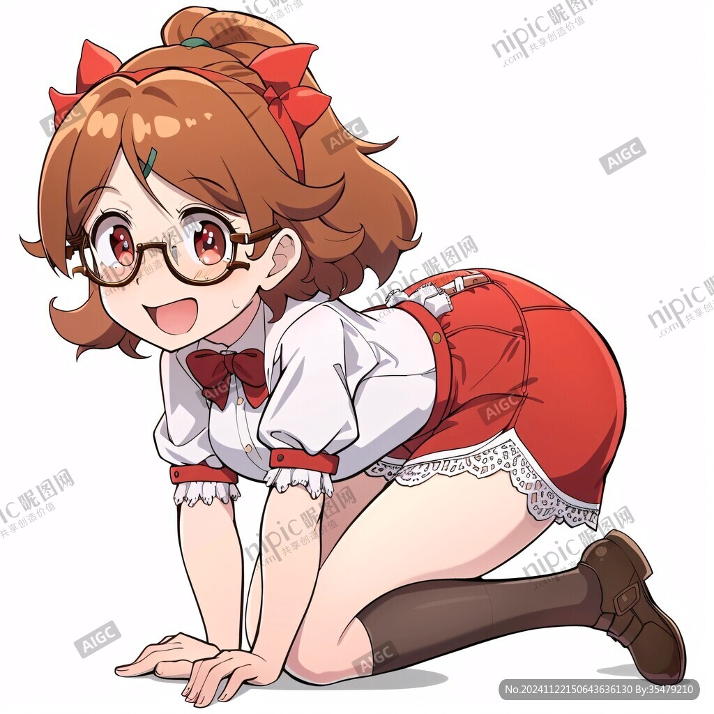 戴眼鏡q版女孩