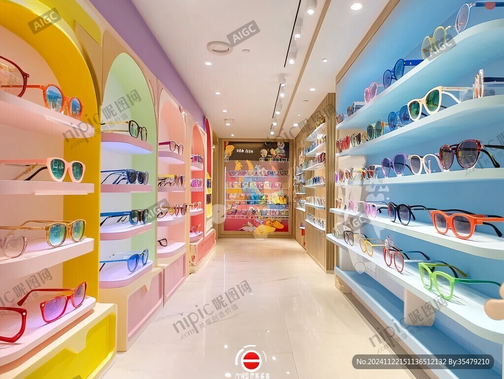 眼鏡專賣店展示眼鏡