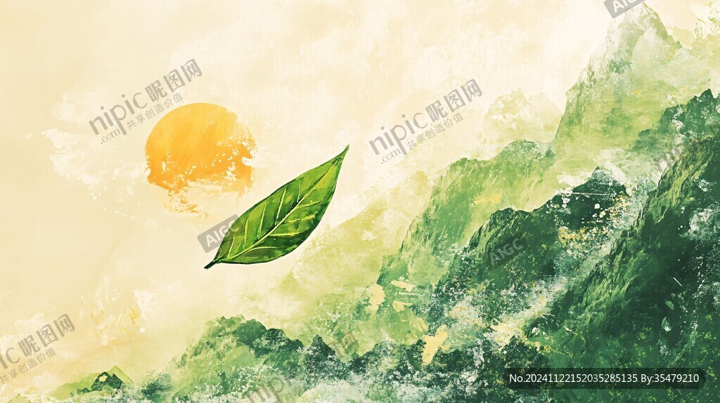 數(shù)碼繪畫綠葉