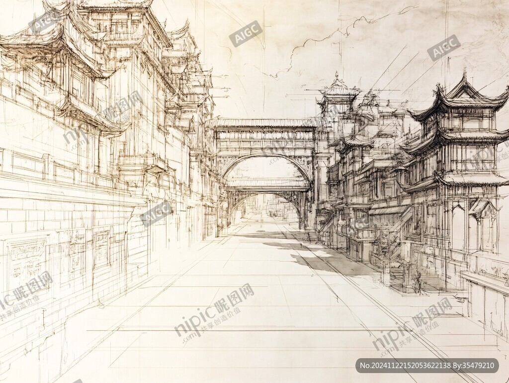 錦里線稿