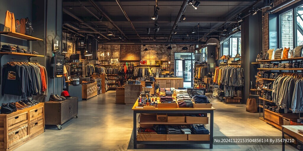 休閑男裝店內(nèi)景