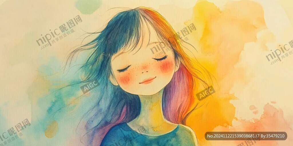女孩插畫封面插畫