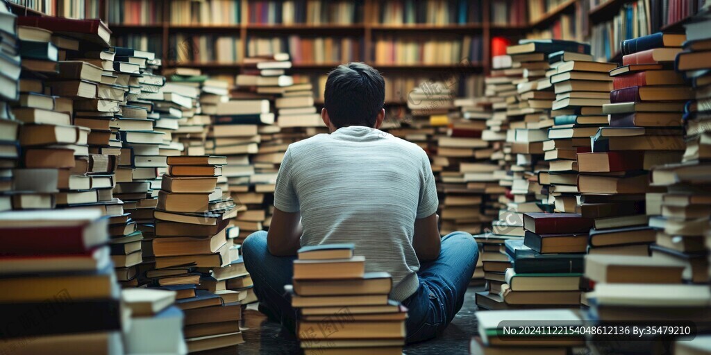 圖書館看書的人