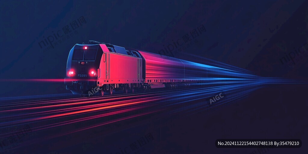 列車車燈光芒
