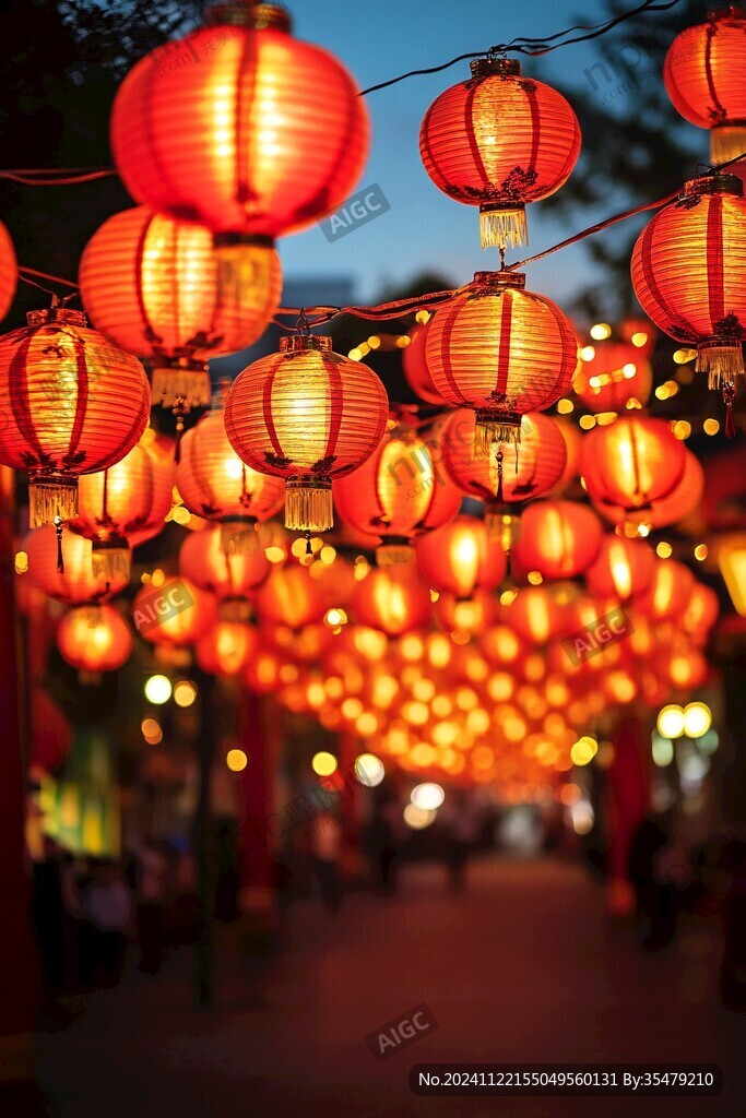 夜景紅燈籠
