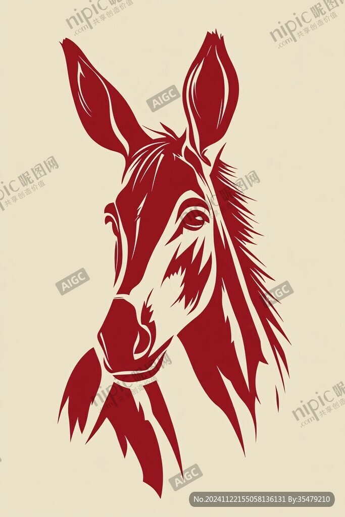 簡潔毛驢標志